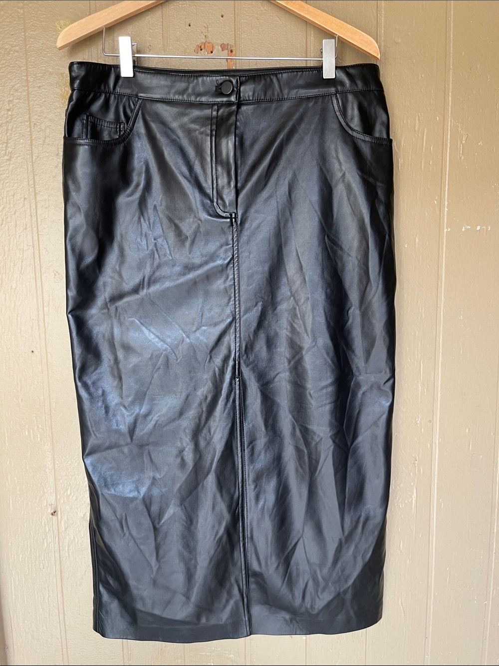 Bailey/44 vegan Leather Pencil Skirt in Black Size 12